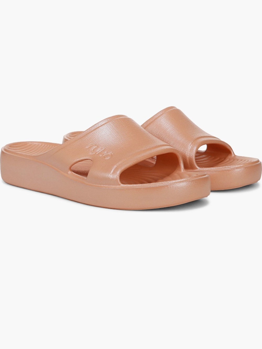 Ryka Women’s Slide Sandals - Peach Tan